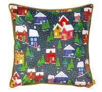 Furn. Christmas Together Twilight Town Piped Feather Rich Cushion
