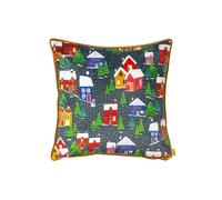 Furn. Christmas Together Twilight Town Velvet Polyester Filled Cushion