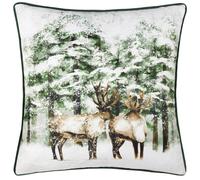 furn. Classic Reindeer Velvet Piped Polyester Filled Cushion