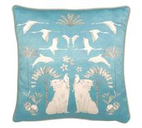 Furn Colony Botanical Cushion Cover - Blue - One Size - Blue - 100% Polyester