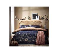 furn. Constellation Celestial Double Gold and Navy Duvet Set - Multi - Wilko