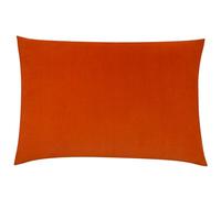 furn. Contra Cushion Cover - Luxuriously Soft Velvet Case With Plain Reverse (Tangerine - 40x60cm)