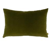 furn. Contra Cushion Cover, Velvet Oblong Design, Polyester, Linen, Olive