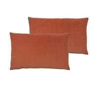 furn. Contra Feather Filled Cushions (Twin Pack), Polyester, Linen, Brick