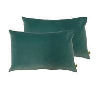 furn. Contra Feather Filled Cushions (Twin Pack), Polyester, Linen, Mist Blue
