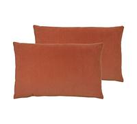 furn. Contra Twin Pack Polyester Filled Cushions, Brick, 40 x 60cm