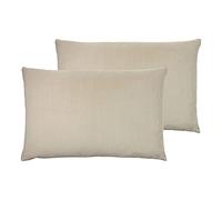 furn. Contra Polyester Filled Cushions (Twin Pack), Polyester, Linen, Natural