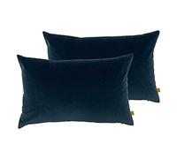 furn. Contra Twin Pack Feather Filled Cushions, Slate Blue, 40 x 60cm