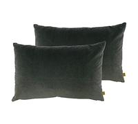 furn. Contra Twin Pack Feather Filled Cushions, Steel, 40 x 60cm