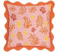 furn. Coral Scalloped 100% Cotton Cushion Cover
