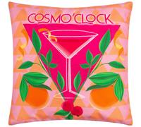 Furn Cosmo O' Clock Abstract Outdoor Cushion Cover - Pink - 43cm x 43cm - Pink - 100% Polyester