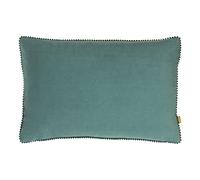 furn. Cosmo Rectangular Velvet Pom-Pom Feather Rich Filled Cushion
