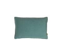 Furn Cosmo Soft Velvet Pom Pom Trimmed Cushion In Blue Blue 30cm x 50cm