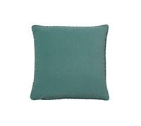 Furn. Cosmo Square Pom-Pom Velvet Polyester Filled Cushion