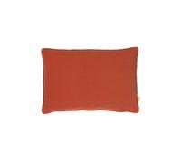 Furn Cosmo Soft Velvet Pom Pom Trimmed Cushion In Red Red 30cm x 50cm
