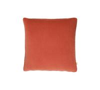 Furn Cosmo Soft Velvet Pom Pom Trimmed Cushion In Red Red 45cm x 45cm