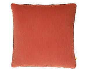 furn. Cosmo Square Velvet Pom-Pom Feather Rich Filled Cushion