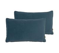 furn. Cosmo Twin Pack Feather Filled Cushions, Blue, 30 x 50cm