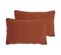 furn. Cosmo Twin Pack Feather Filled Cushions, Brick, 30 x 50cm