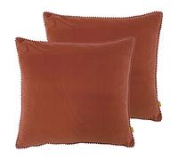 furn. Cosmo Twin Pack Polyester Filled Cushions, Brick, 45 x 45cm
