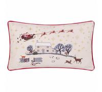 Furn. Cotswold Christmas Embroidered Velvet Cushion Cover