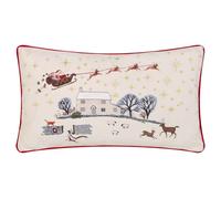 Furn. Cotswold Christmas Embroidered Velvet Polyester Filled Cushion