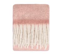 Furn Cozy Throw – Soft Textured Woven Blanket with Tassels – Pink 140x180 cm