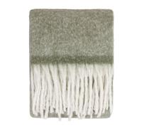 furn. Cozy Throw - Soft Textured Woven Blanket with Tassels (Green - 140x180cm)