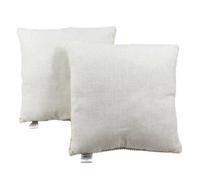 Furn. Cream Linen Effect Indoor Cushion, (L)40Cm X (W)40Cm, Pair
