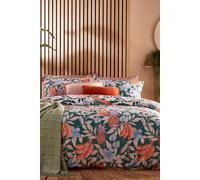 Furn Cypressa Floral Mosaic Reversible Duvet Cover Set In Jade Jade Double