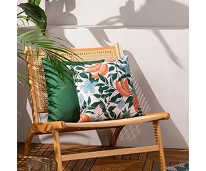 furn. Cypressa Outdoor Polyester Filled Cushion - Twin Pack, Jade, 43 x 43cm
