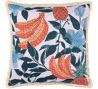 Furn Cypressa Floral Mosaic 100% Cotton Cushion in Lilac | Size: 50 cm x 50 cm Furn Lilac 50 cm x 50 cm