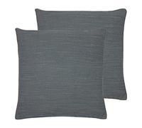 furn. Dalton Twin Pack Polyester Filled Cushions, Charcoal, 43 x 43cm