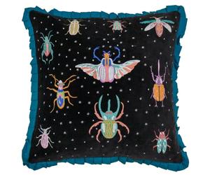 furn. Darkling Beetles Polyester Filled Cushion (Black - 50x50cm)