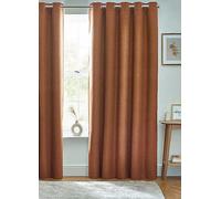 Furn Curtains Dawn 100% Blackout Thermal Eyelet - Burnt Orange 229x137 cm