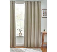 Furn Curtains Dawn 100% Blackout Thermal Lined Eyelet – Cream