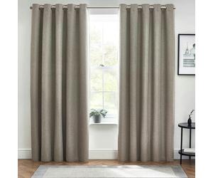 Furn Dawn Eyelet Curtains - Grey - 46in x 72in - Grey - 100% Polyester