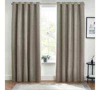 Furn Dawn Eyelet Curtains - Grey - 54in x 66in - Grey - 100% Polyester