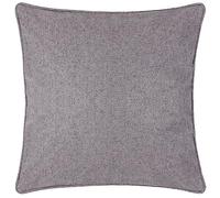 furn. Dawn Feather Filled Cushion - Soft Textured Neutral Tone Piped Edge Pillow (Charcoal - 45x45cm)