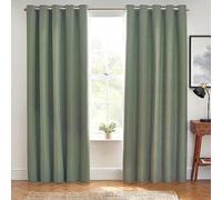 furn. Dawn Blackout Eyelet Curtains - Width x Drop - 229 x 229cm (90 x 90) - Eucalyptus