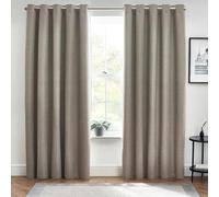 Dawn 100% Blackout Thermal Eyelet Curtains Furn Grey 117cm width x 137cm drop