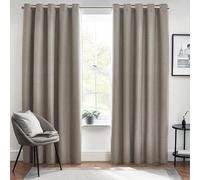 Furn Eyelet Curtain Dawn - 100% Blackout, Thermal Lined - Grey 168 x 137 cm