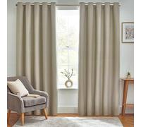 furn. Dawn Natural Thermal Blackout Eyelet Curtain 168 x 183cm - Size: W 183 x D 168cm - Cream - Wilko