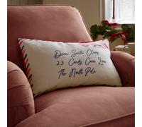 Furn. Dear Santa Printed Reversible Feather Filled Cushion , 30Cm X 50Cm, Multicolour