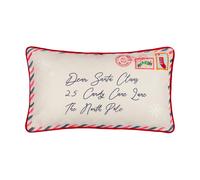 Furn Dear Santa Reversible Printed Christmas Cushion Cover - Multicoloured - 30cm x 50cm - Multicoloured - 95% Polyester/5% Cotton