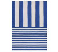 Furn. Deck Stripe Printed Indoor/Outdoor Rug White/Blue 120 X 170Cm, White
