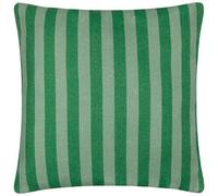 furn. Deck Stripe Woven Outdoor Cushion Cover - Reversible Bold Stripe Design, Heavy-Duty Fabric for Lasting Use (Green, Cover Only, 59x59cm)