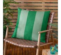 Furn Stripe Woven Green Outdoor Cushion