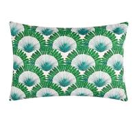 furn. Dellacorte Printed Outdoor Polyester Filled Cushion - Green - 40x60cm