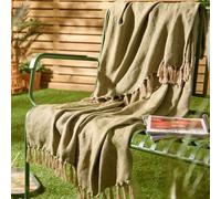 Furn Dessa Green Geometric Woven Throw 130 x 180cm - Wilko